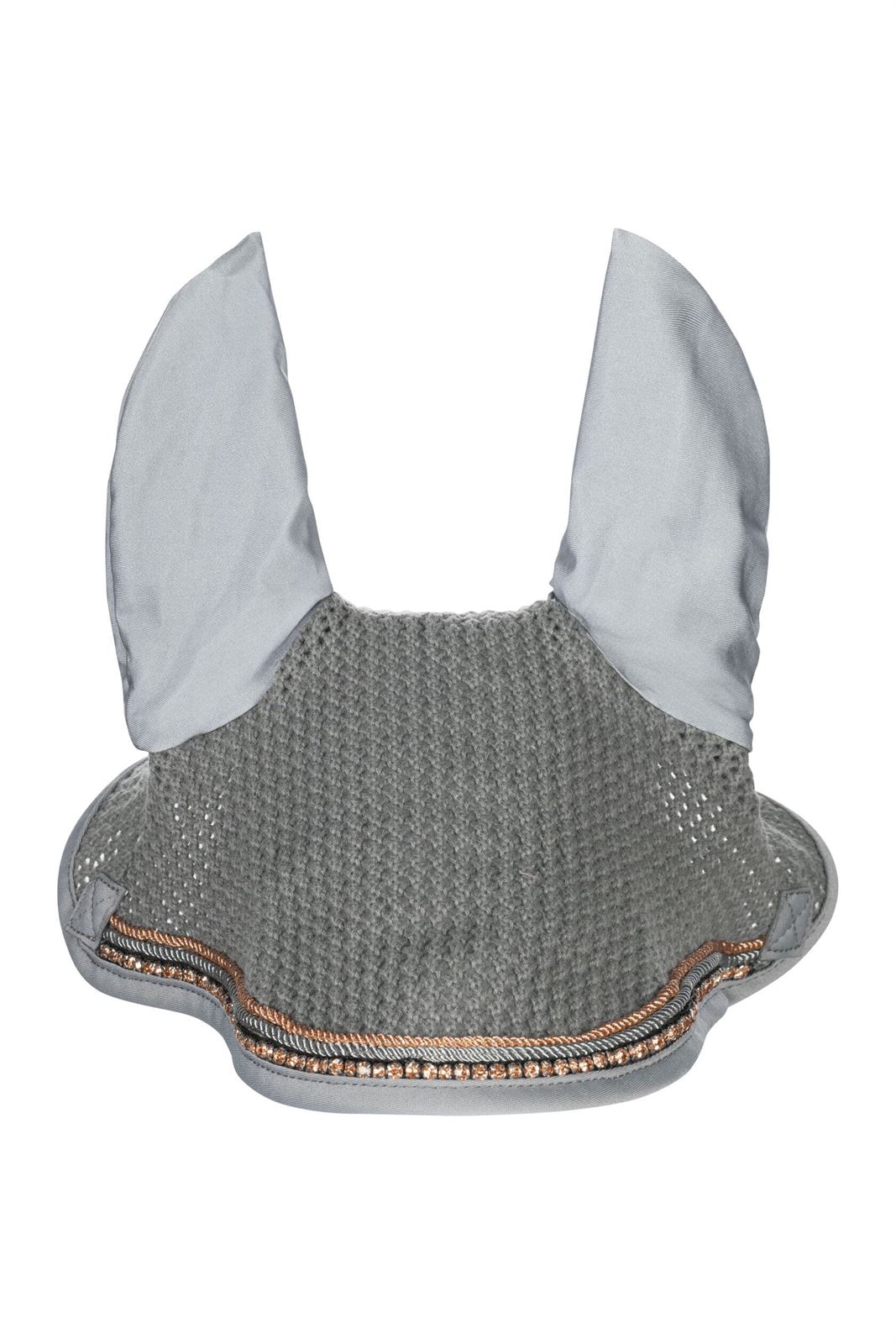 Conjunto HKM Sports Equipment mantilla y orejeras Rosegold Glamour gris TALLA PONY USO GENERAL - Imagen 6