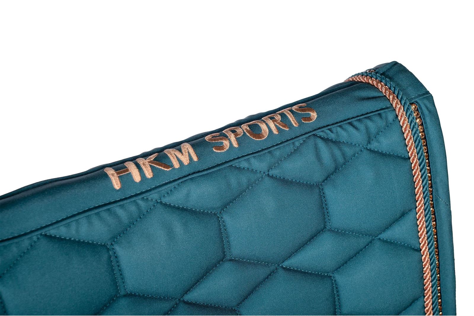 Conjunto HKM Sports Equipment mantilla y orejeras Rosegold Glamour petróleo DOMA - Imagen 4