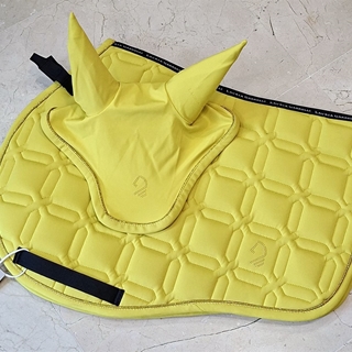 Conjunto LAURIA GARRELLI mantilla y orejeras Limone color amarillo PONY USO GENERAL/SALTO - Imagen 1