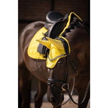 Conjunto LAURIA GARRELLI mantilla y orejeras Limone color amarillo USO GENERAL/SALTO - Imagen 2