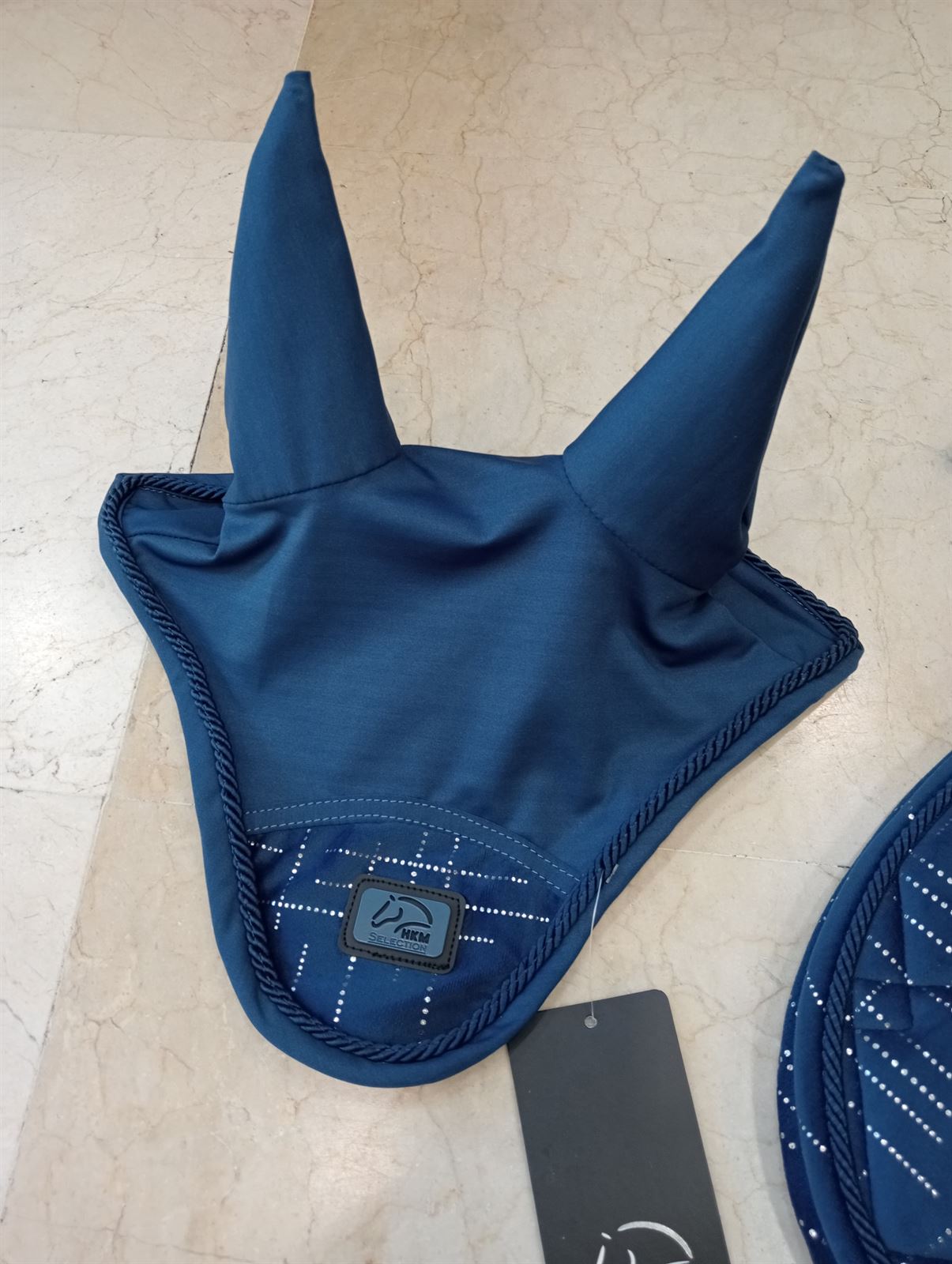 Conjunto Mantilla y orejeras HKM Sports Equipment Port Royal color azul marino/plata USO GENERAL - Imagen 2