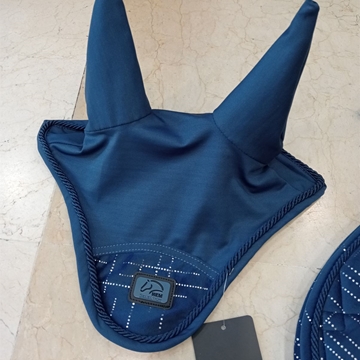 Conjunto Mantilla y orejeras HKM Sports Equipment Port Royal color azul marino/plata USO GENERAL - Imagen 2