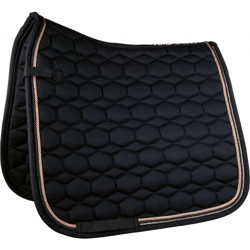 Conjunto mantilla y orejeras HKM Sports Equipment Style Rosegold Glamour, color negro/rosegold - Imagen 3