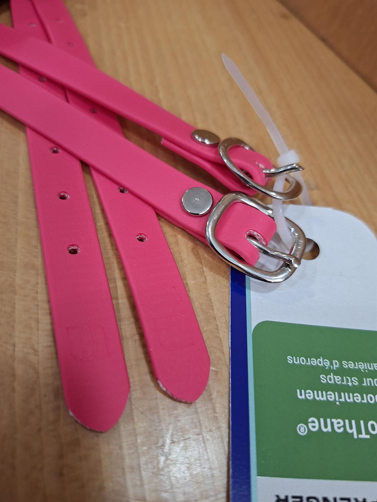 Correa espuela inglesa SPRENGER biothane rosa - Imagen 1