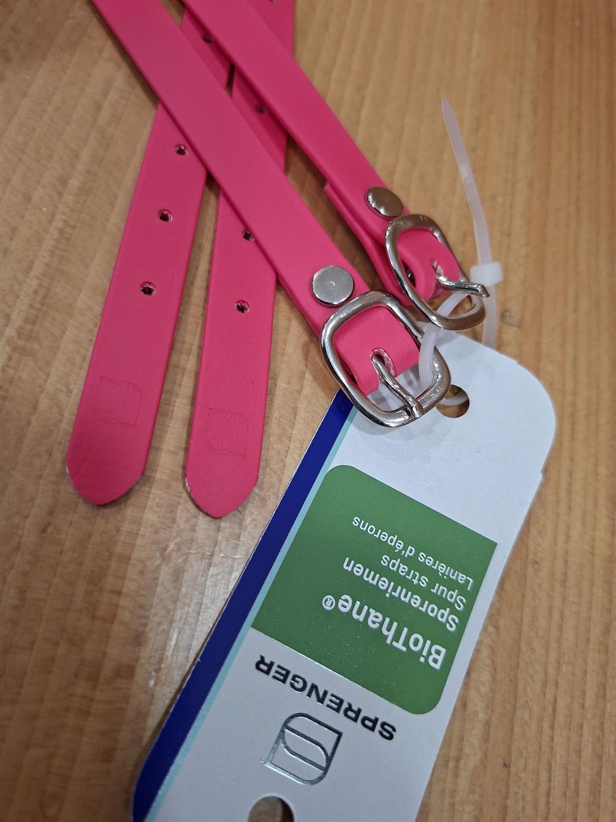 Correa espuela inglesa SPRENGER biothane rosa - Imagen 2