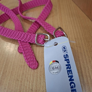 Correa espuela inglesa SPRENGER nylon rosa - Imagen 1