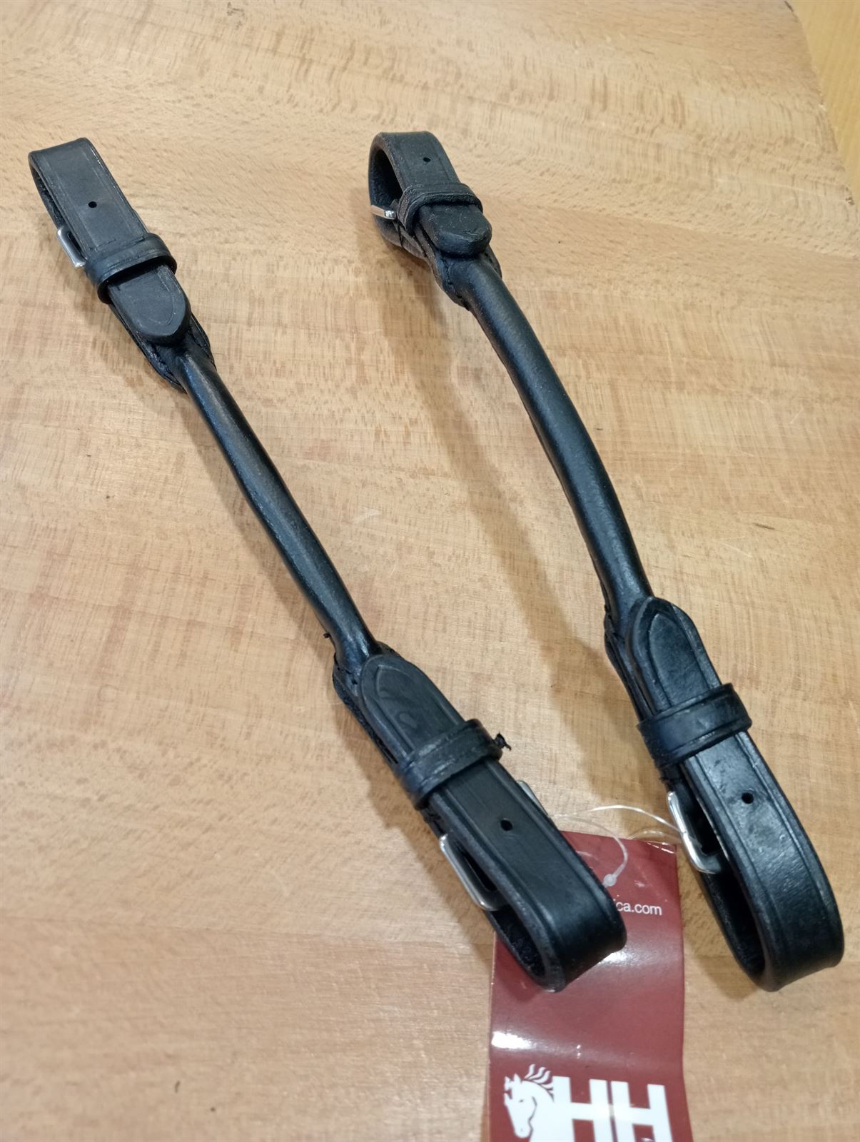 Correas puente pelham HH cuero color negro (par) - Imagen 2