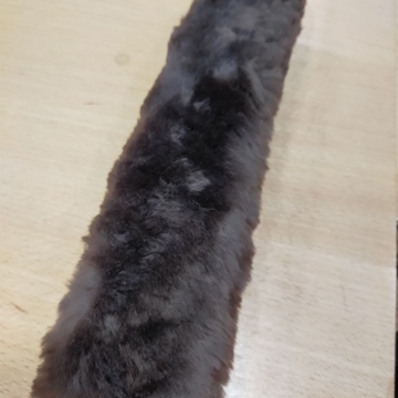 Cubremuserola HKM de borreguillo natural, color marrón - Imagen 2