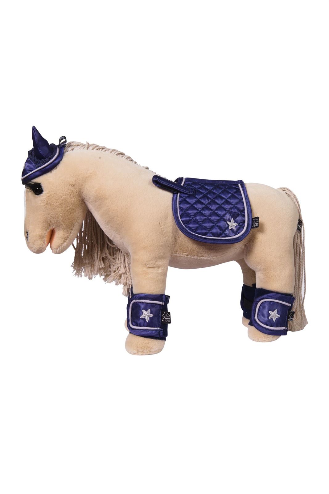 CUDDLE PONY Set accesorios HKM Sports Equipment Mantilla, orejeras y vendas , color azul marino - Imagen 1