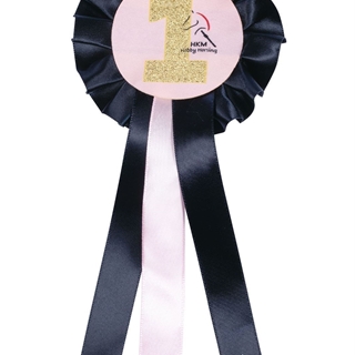 Escarapela de concurso Hobby Horsing HKM Sports Equipment color azul marino/rosa - Imagen 1