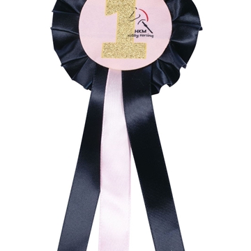 Escarapela de concurso Hobby Horsing HKM Sports Equipment color azul marino/rosa - Imagen 1