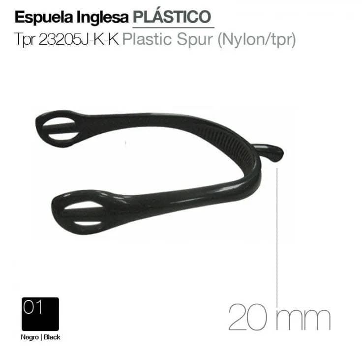 Espuela inglesa METALAB plástico flexible con gallo 20mm - Imagen 5
