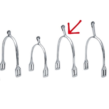 Espuela inglesa SEFTON inox con ruleta 30mm - Imagen 1