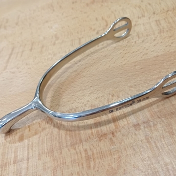 Espuela inglesa SEFTON inox contacto punta redonda hombre 35 mm - Imagen 2