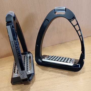 Estribos ACAVALLO Alupro AC607 ultraligero, color negro - Imagen 2