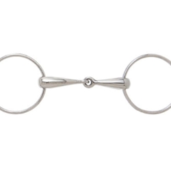 Filete anillas SEFTON embocadura partida, anilla grande, grosor 23 mm, inox, medida 12,5 cm - Imagen 1