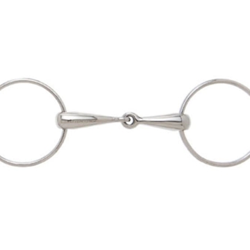 Filete anillas SEFTON embocadura partida, anilla grande, grosor 23 mm, inox, medida 12,5 cm - Imagen 1