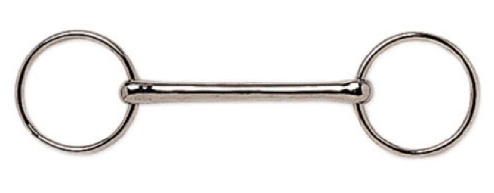 Filete anillas SEFTON embocadura recta, inox, medida 12,5 cm - Imagen 1