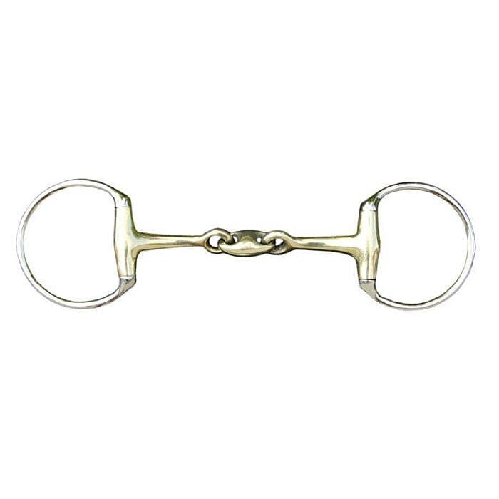 Filete oliva HKM Sports Equipment inox argentan doble articulación - Imagen 1