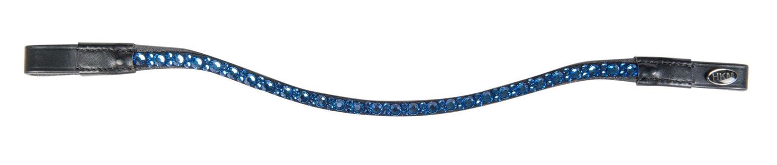 Frontalera HKM modelo Brillant cuero negro, cristales color azul royal TALLA COB - Imagen 5