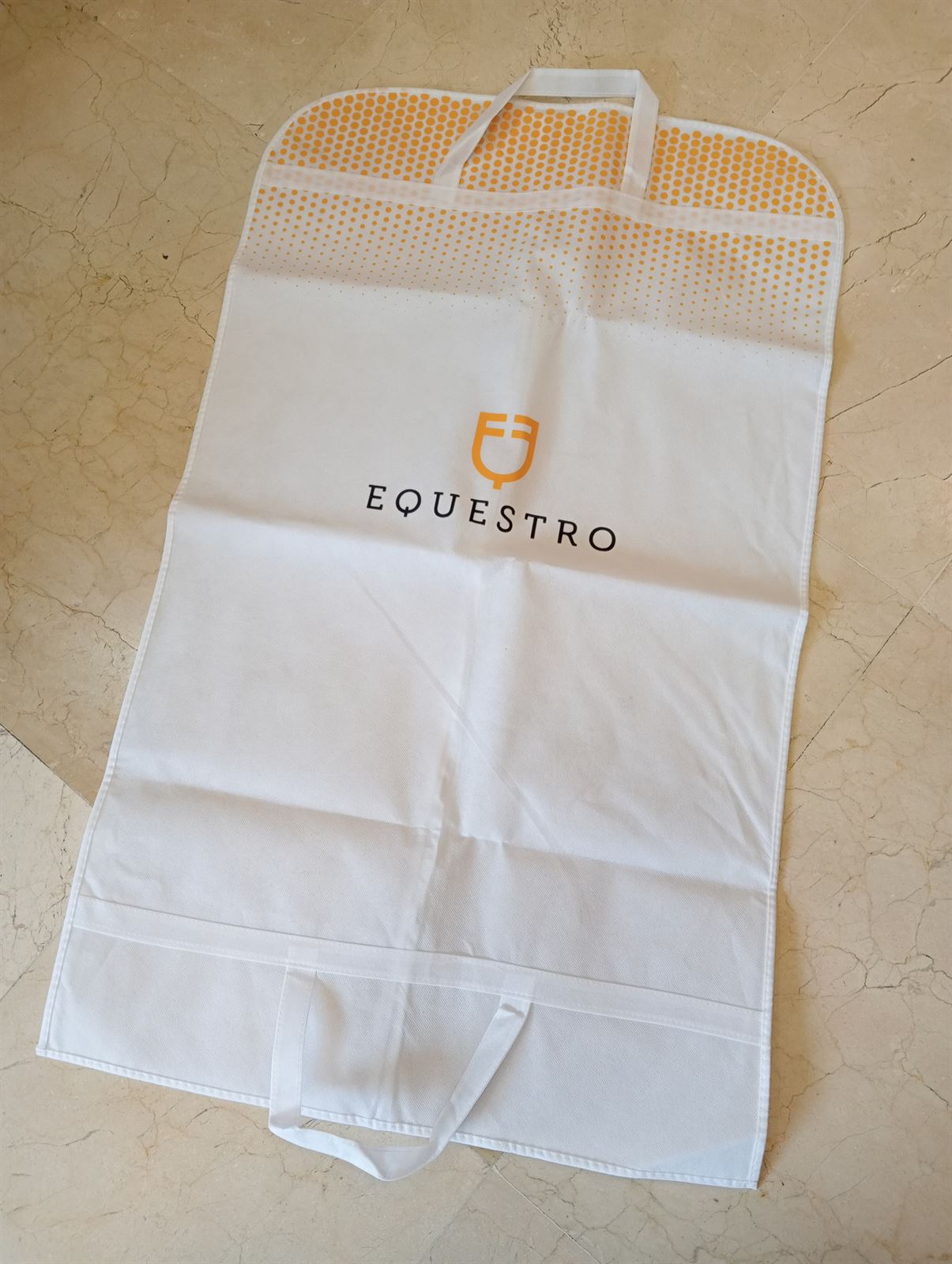 Funda chaqueta EQUESTRO tela suave color blanco/amarillo - Imagen 1