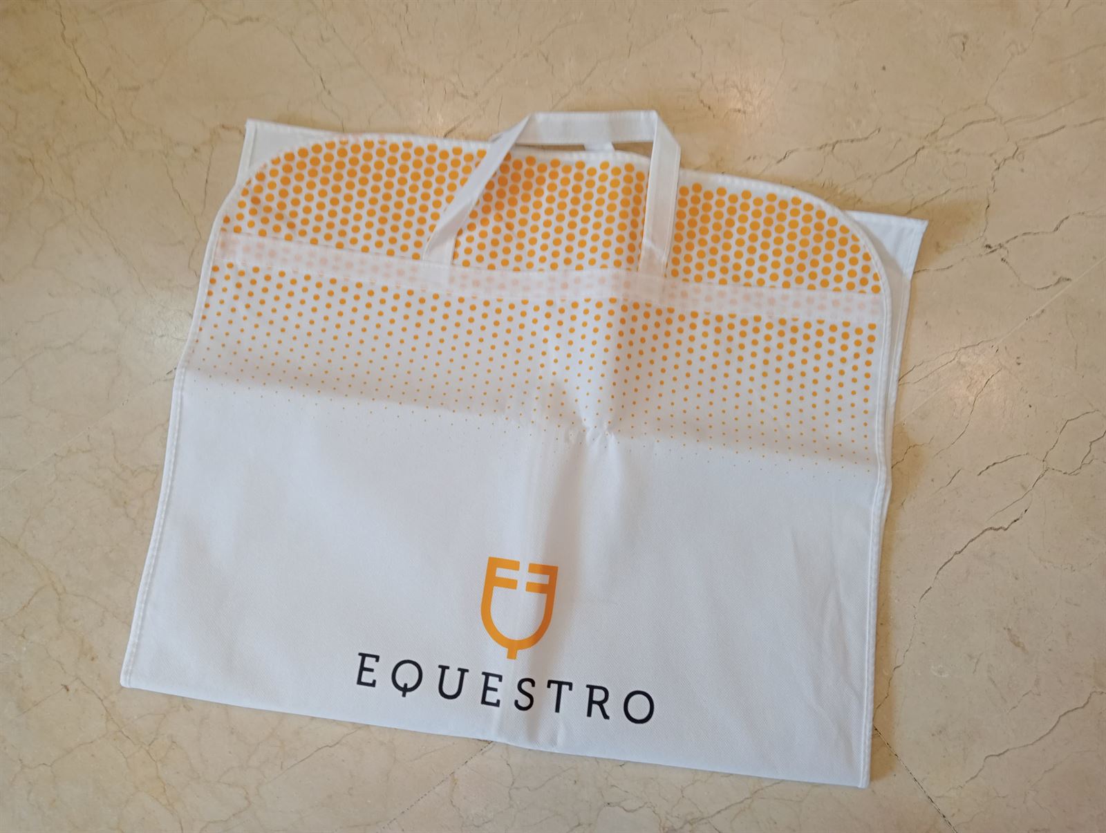 Funda chaqueta EQUESTRO tela suave color blanco/amarillo - Imagen 2