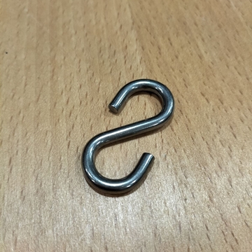 Gancho hierro niquelado (muy buena calidad) de 4 cm de largo - Imagen 2