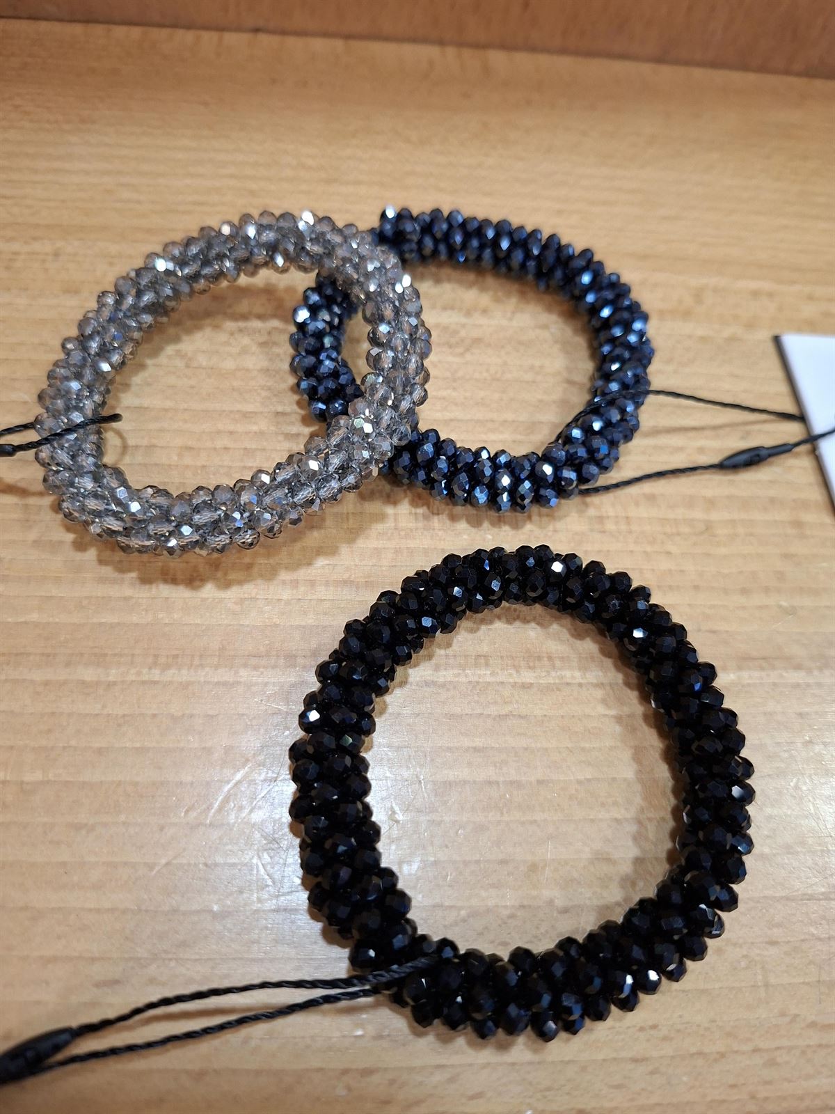 Goma para el pelo HKM Sports Equipment cristales negros - Imagen 2