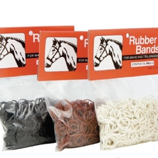 Gomas para crines, bolsa 500 unidades, color marrón chocolate - Imagen 1