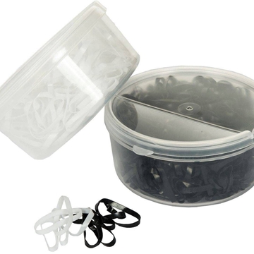 Gomas silicona para crines HKM Sports Equipment, caja 450 unidades, color negro - Imagen 1