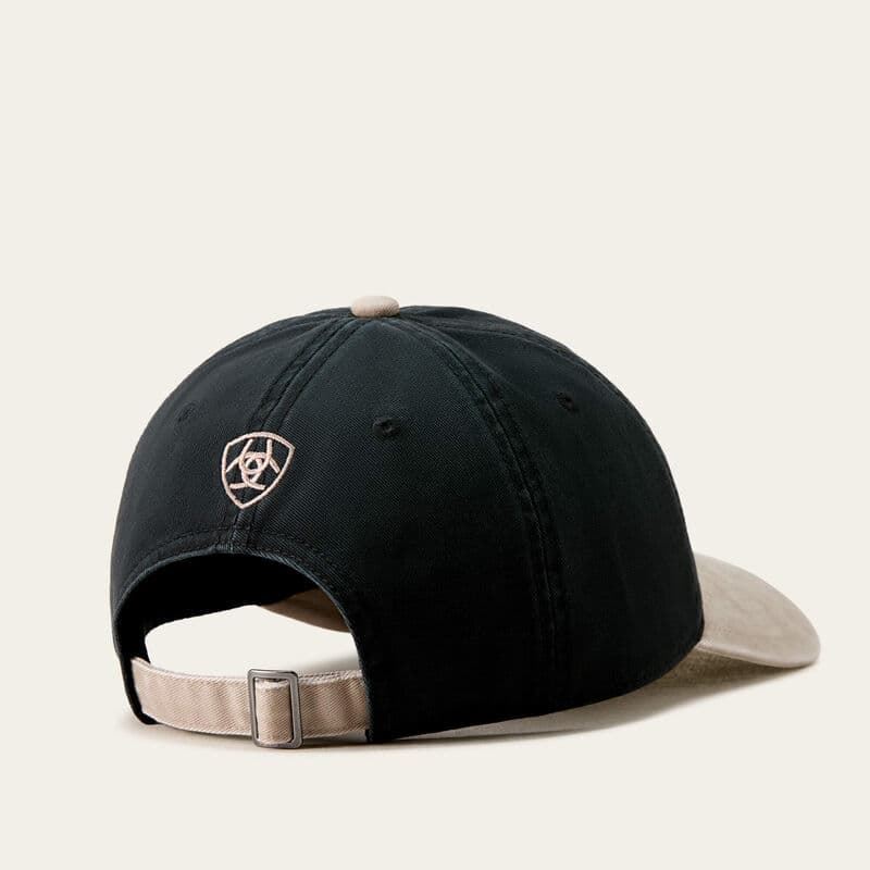 Gorra visera ARIAT Country Cap bordado caballo negro/beige regulable talla única - Imagen 2