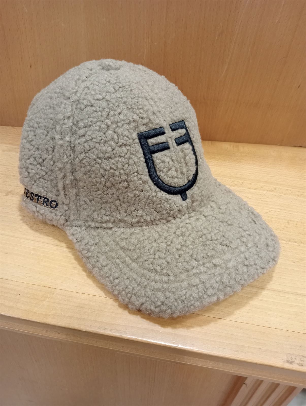 Gorra visera EQUESTRO borreguillo talla única color camel logo negro - Imagen 4