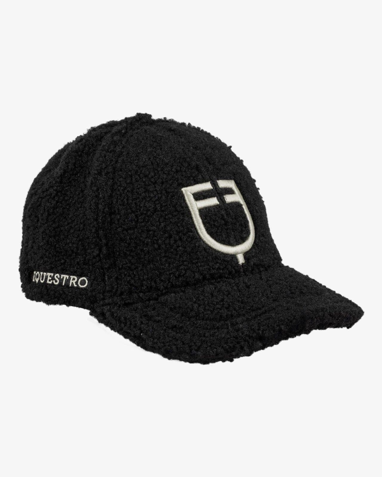 Gorra visera EQUESTRO borreguillo talla única color negro logo blanco - Imagen 1