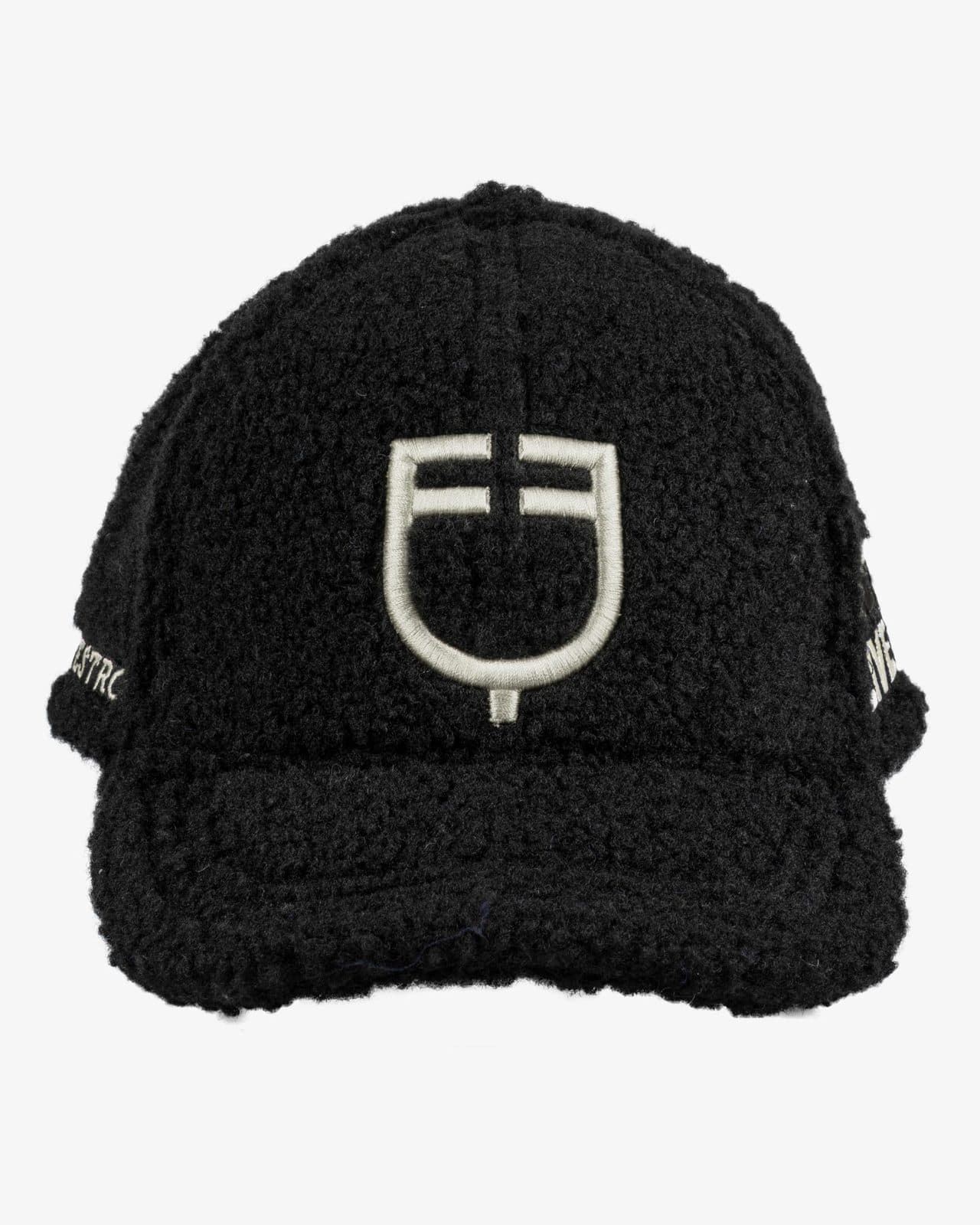 Gorra visera EQUESTRO borreguillo talla única color negro logo blanco - Imagen 2