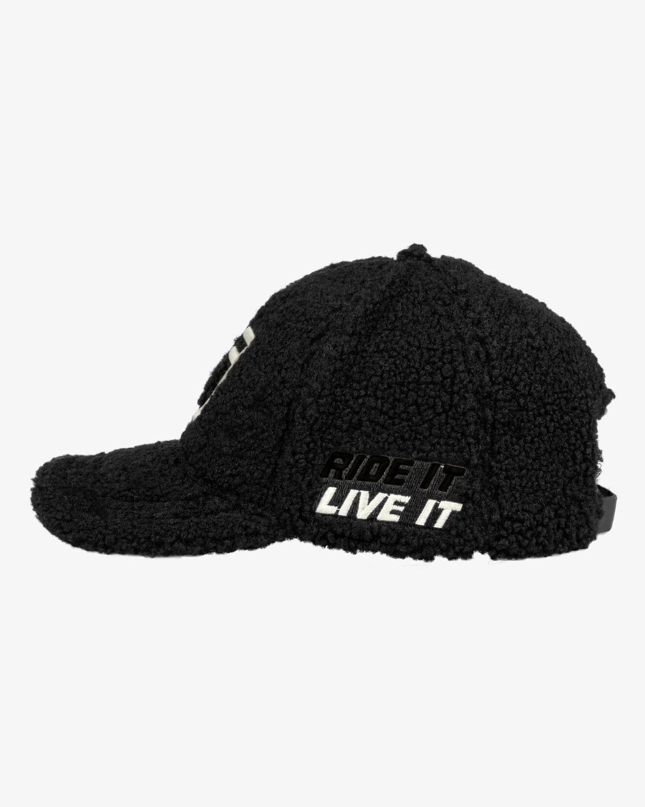 Gorra visera EQUESTRO borreguillo talla única color negro logo blanco - Imagen 3
