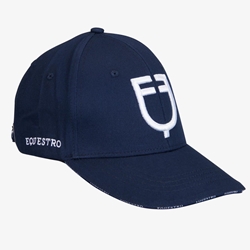 Gorra visera EQUESTRO color azul marino logo blanco talla única - Imagen 1