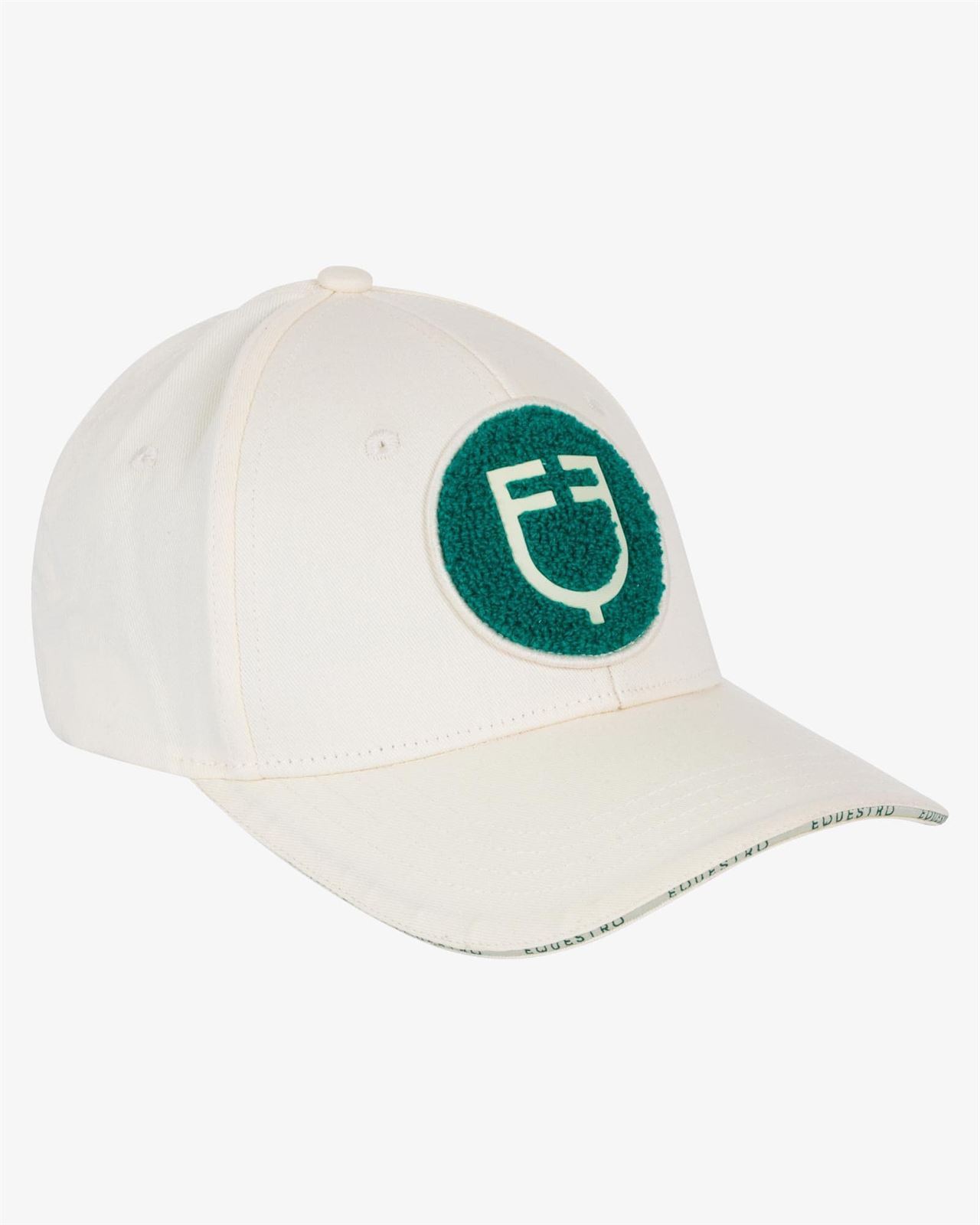 Gorra visera EQUESTRO talla única color beige logo peluche verde - Imagen 1