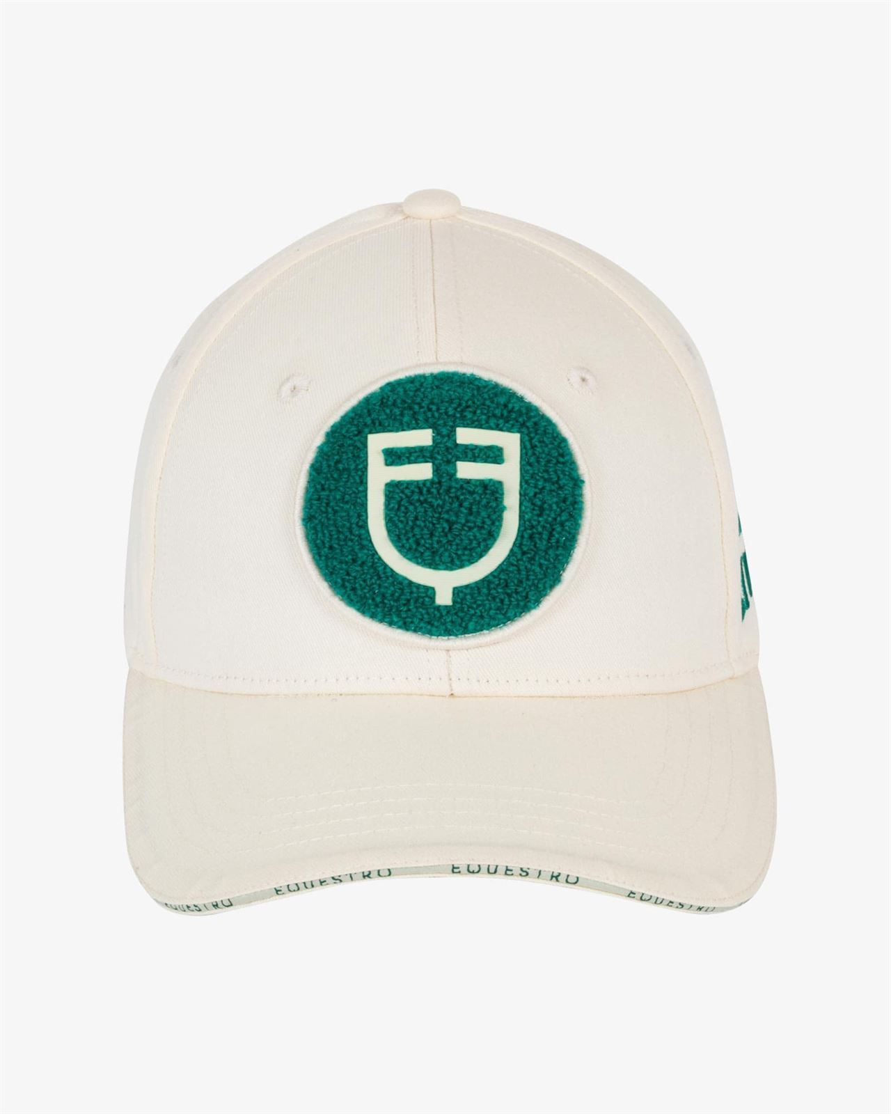 Gorra visera EQUESTRO talla única color beige logo peluche verde - Imagen 4