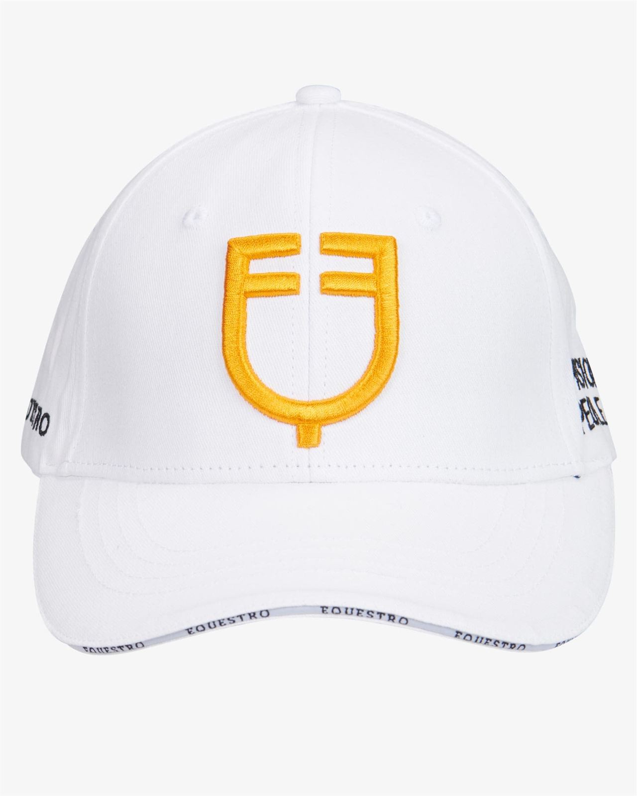 Gorra visera EQUESTRO talla única color blanco/amarillo - Imagen 2