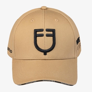 Gorra visera EQUESTRO talla única color camel logo negro - Imagen 2