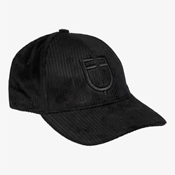 Gorra visera EQUESTRO talla única color negro tejido pana - Imagen 1