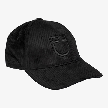 Gorra visera EQUESTRO talla única color negro tejido pana - Imagen 1