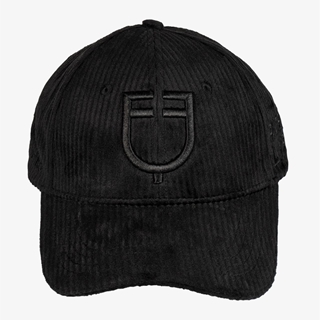Gorra visera EQUESTRO talla única color negro tejido pana - Imagen 2