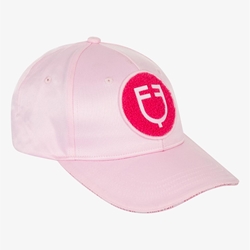 Gorra visera EQUESTRO talla única color rosa bebé logo peluche - Imagen 1