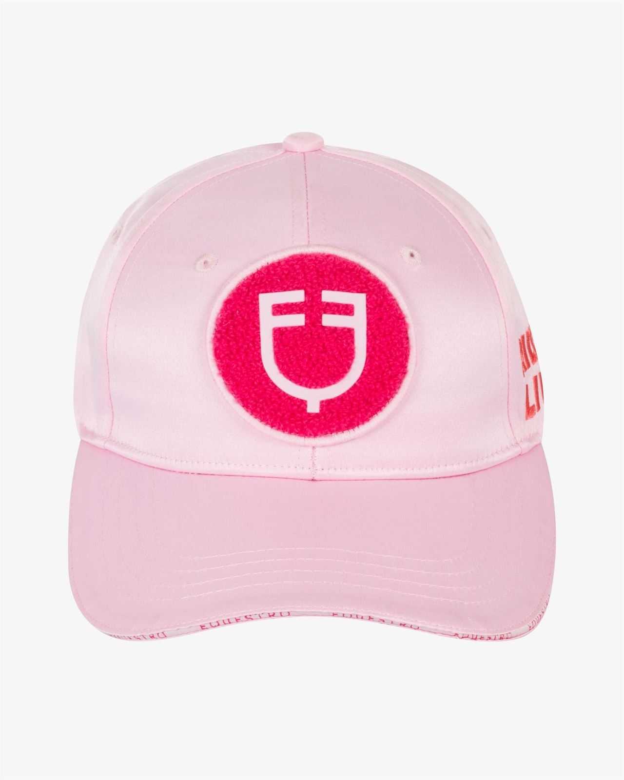 Gorra visera EQUESTRO talla única color rosa bebé logo peluche - Imagen 2