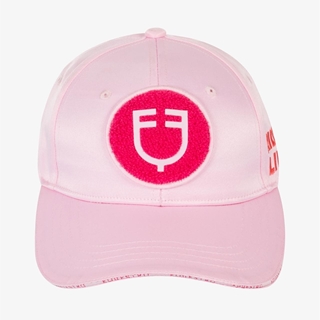 Gorra visera EQUESTRO talla única color rosa bebé logo peluche - Imagen 2