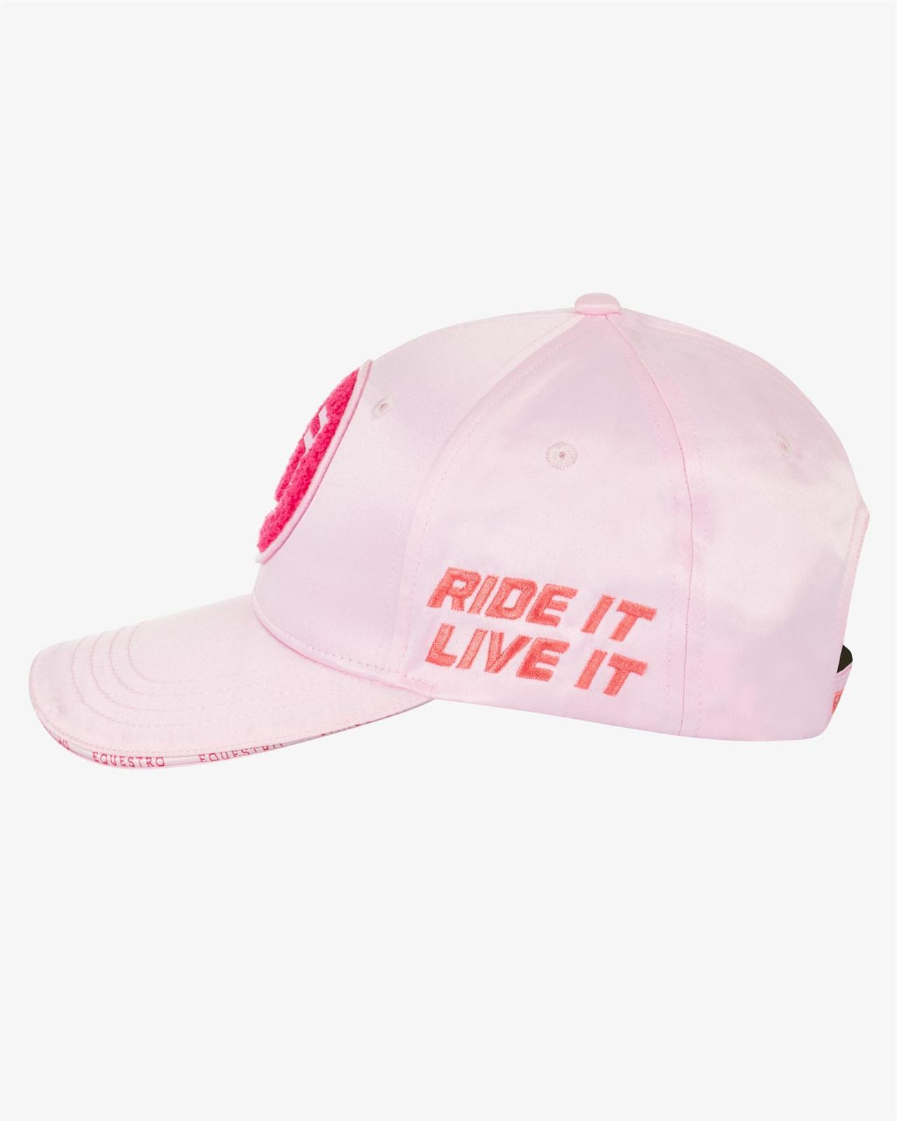 Gorra visera EQUESTRO talla única color rosa bebé logo peluche - Imagen 4