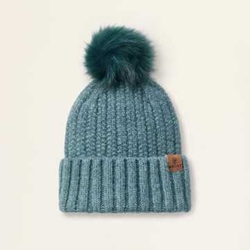 Gorro ARIAT CHILTON Beanie color azul pompom - Imagen 1