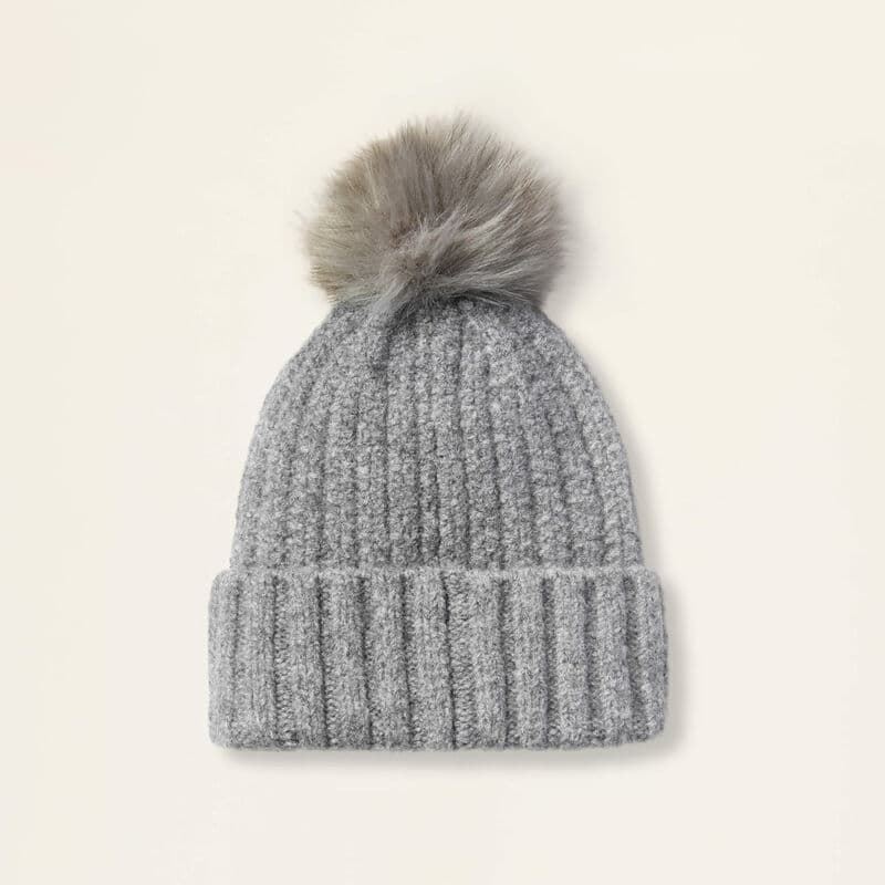 Gorro ARIAT CHILTON Beanie color gris pompom - Imagen 2