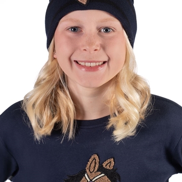 Gorro HKM Sports Equipment unisex azul marino  (talla infantil) - Imagen 2